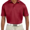 Harriton Mens 4 Oz Polytech Polo Maroon
