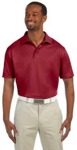 Harriton Mens 4 Oz Polytech Polo Maroon