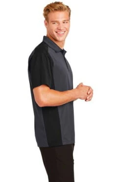 Sport-Tek Mens Colorblock Micropique Sport-Wick Polo Grey/Black -Outlet Bowling Gear Store 3bcc1e92 08a3 4d73 ac3b d036cc819bcf