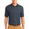 Port Authority Mens Silk Touch Polo Shirt Steel Grey